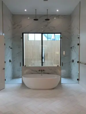 Daltile Porcelain Panel Master Shower by Fine Line Flooring Inc.