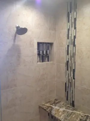 Renovation of Master Bath Steam Shower by Carpets Plus Design
