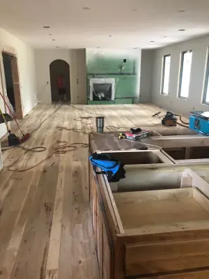 Hickory Installation, Sanding, and Finishing — Flooring Installation Services project by Signature Floor Coverings, Inc
