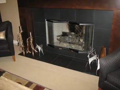 Fireplace Tiles — Flooring Installation Services project by DeGraaf Interiors