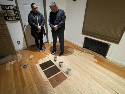 Hardwood Refinishing - Stain Shade: Jacobean — Flooring Installation Services project by Floors By VAL