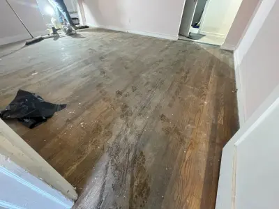 Cherry Stain Hardwood Refinishing — Flooring Installation Services project by Floors By VAL
