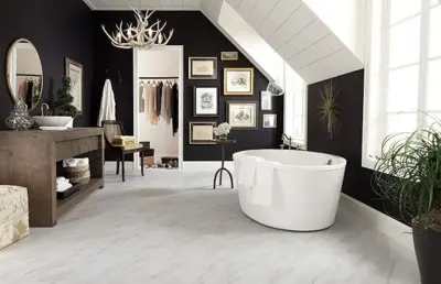 Restroom Flooring — Flooring Installation Services project by Signature Floor Coverings, Inc