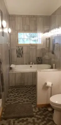 Restroom Tiling — Flooring Installation Services project by Taylor Made Flooring