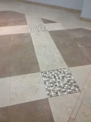 Decorative Travertine Flooring by D&D Floor Covering Inc