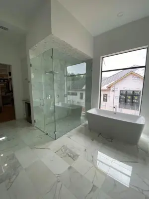 Bathroom Design and Construction — Flooring Installation Services project by Fine Line Flooring Inc.