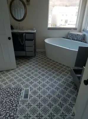 Eureka Tile and Shower for Bathrooms — Flooring Installation Services project by Gateway Flooring