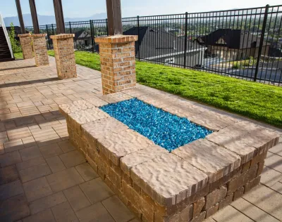 Stunning Views And A Custom Firepit In Provo — Landscape Design project by Big Rock Landscaping