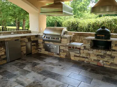 Alfresco Cooking Area — Flooring Installation Services project by Parkers Carpet One