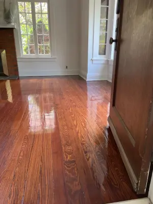 Red Oak Stain Hardwood Refinishing — Flooring Installation Services project by Floors By VAL