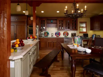 Red Oak Flooring in Kitchen and Living Room, Los Gatos, CA — Flooring Installation Services project by Slaughterbeck Floors, Inc