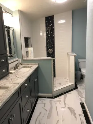 Mosaic Shower Tree for Subway — Flooring Installation Services project by Northwoods Specialties LLC Flooring Installation