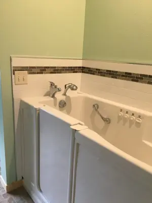 Tile Bathtubs Subway Style — Flooring Installation Services project by Northwoods Specialties LLC Flooring Installation