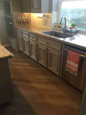 Custom Office Cabinets, Tile, and Paint — Flooring Installation Services project by Pro Floors