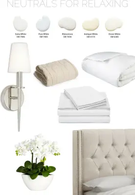 Calm Primary Bedroom by T. Moore Home ReDesign