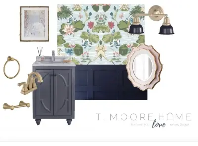 Powder Room Makeover — Interior Design & Decorating project by T. Moore Home ReDesign