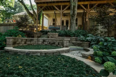 Elegant Transitions with Hardscaping | Nashville, TN — Landscape Construction project by Gardens Of Babylon Landscapes in Nashville