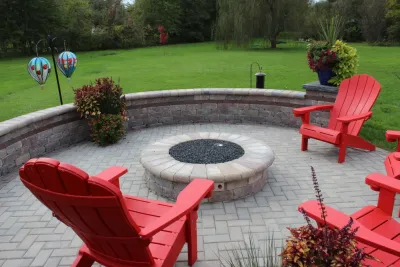 Patio with Firepit — Landscape Construction project by GLC Lawn & Landscaping LLC
