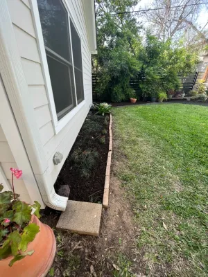 Curb Appeal: Irrigation Installation, Sod & Mulch Metal Edging — Landscape Construction project by H A Dirt Cleaning & Construction in Austin