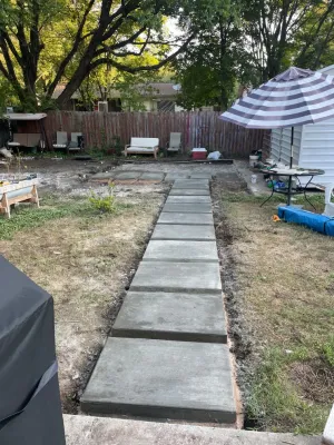Reimagined Walkway — Landscape Construction project by H A Dirt Cleaning & Construction in Austin