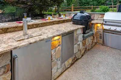Outdoor Kitchens — Landscape Construction project by DiSabatino Landscaping And Tree Care