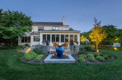 Landscape Lighting — Landscape Construction project by DiSabatino Landscaping And Tree Care