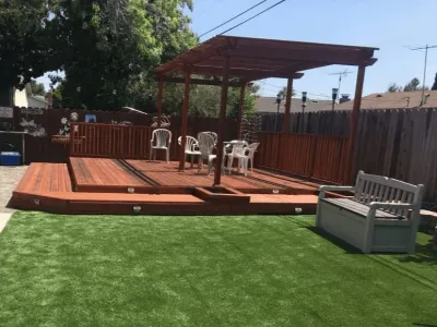Wood Patios & Decks — Landscape Construction project by Ecosite Landscaping
