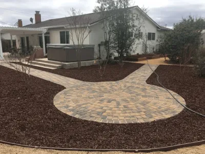 Stone Patios & Walls — Landscape Construction project by Ecosite Landscaping in San Jose