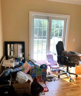 Entryway and Workspace by It's Organized