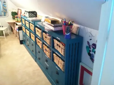 Closet Transformation into Craft Space — Professional Home Organizers project by Properly Placed, LLC
