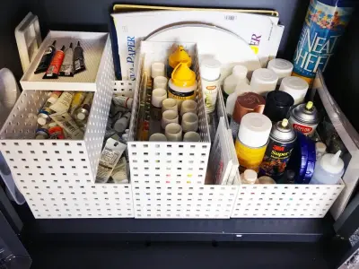 art storage unit by Organized Simplicity