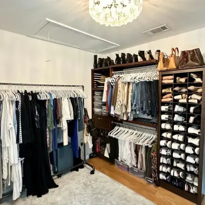 Wardrobe and Footwear Storage Solution by Professional Organizer New Orleans