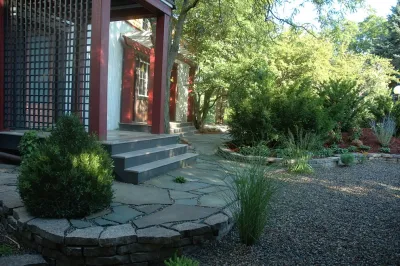 Terrace and Seat Wall — Landscape Design project by Land Architects, Inc.