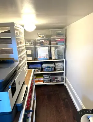 Craft Space Arrangement — Professional Home Organizers project by Nola Organizers
