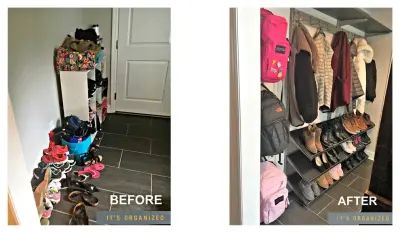 Family Entryway by It's Organized