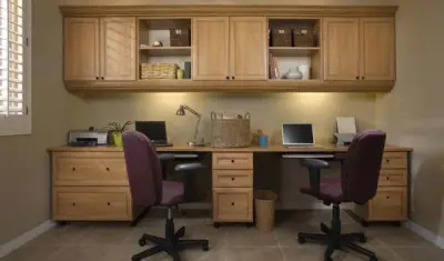 Remote Workspace — Professional Home Organizers project by Tailored Living Featuring Premier Garage