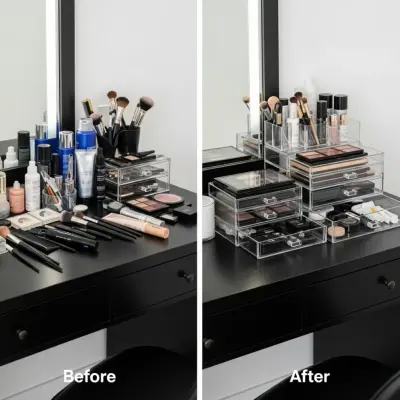 Cosmetic Dressing Table Arrangement — Professional Home Organizers project by Neatly Organize By Nicky