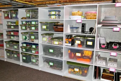 Neatly Arranged Basement 1 by Christina Giaquinto Organizing, LLC