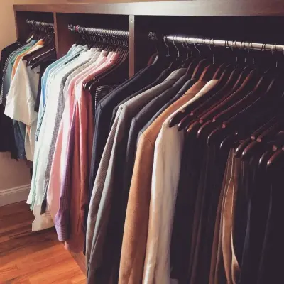 Men's Closet Organization 2 — Professional Home Organizers project by Christina Giaquinto Organizing, LLC