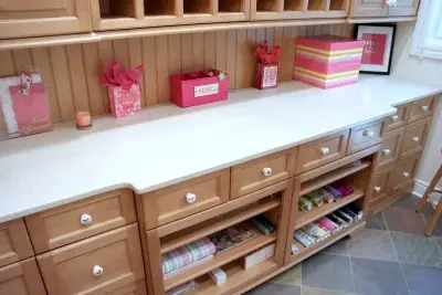 Tidy Gift Wrapping Space — Professional Home Organizers project by Christina Giaquinto Organizing, LLC