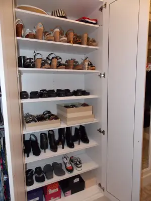 Shoe Storage System — Professional Home Organizers project by OrganizedWisely LLC