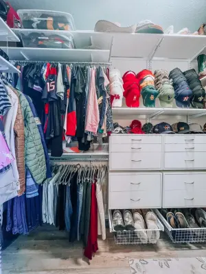 Cypress Primary Closet — Professional Home Organizers project by Organized Life Design