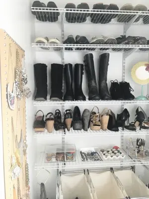 compact master closet — Professional Home Organizers project by Organized Simplicity