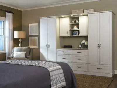 Bedroom Closet Organization in White — Professional Home Organizers project by Innovate Home Org