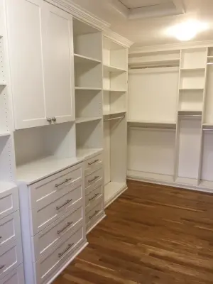 White Shaker Closet Walkthrough — Professional Home Organizers project by Jessica Earley