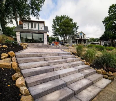 Portage Lake Hardscape Project — Landscape Construction project by Lawns R Us Landscaping LLC