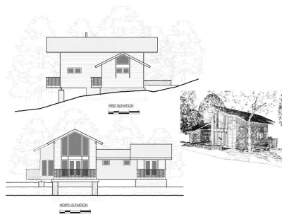Lodge in the Forest — Architectural & Building Design Services project by Matthias J Pearson Architect PLLC
