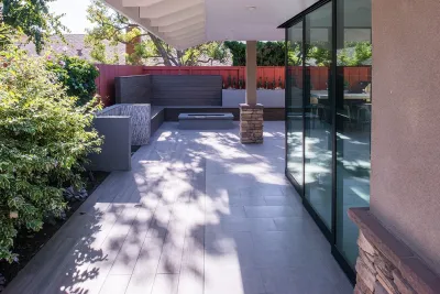 Irvine Patio & Fire Feature — Landscape Construction project by Rescom Landscaping, Inc. in Irvine