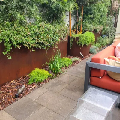 CORTEN STEEL — Landscape Construction project by Roy Altaras Landscape Design And Build