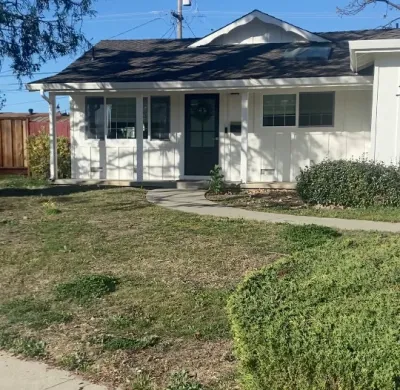 Modern Gothic Front Yard Landscape and Driveway by San Jose Tree Service & Landscaping